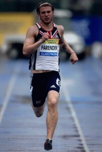 Simon Farenden running for Great Britain