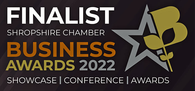 We’re a finalist in the Shropshire Chamber Business Awards